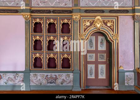 Interior of The Terrace Kiosk( Sofa Kiosk), Topkapi Palace, Istanbul, Turkey Stock Photo