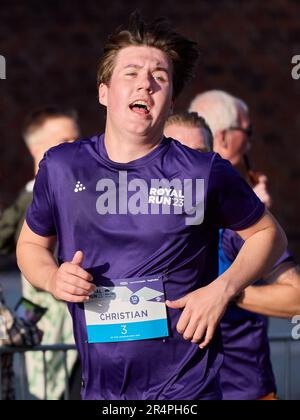 Prince Christian of Denmark, Count of Monpezat running in Royal run 2023 Stock Photo