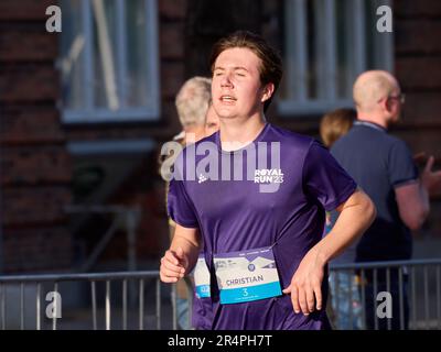 Prince Christian of Denmark, Count of Monpezat running in Royal run 2023 Stock Photo