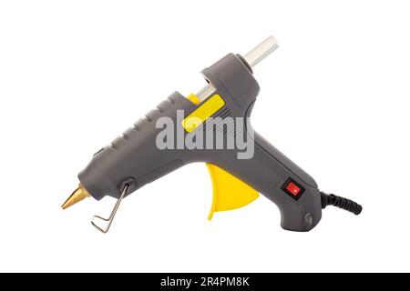 An electric hot glue gun isolated on a white background Stock Photo