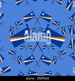 Vector Illustration of Pattern Marshall Flags and  Color Background. Stock Vector