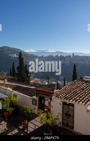 Panoramic view of Sierra Nevada (Granada, Spain) at sunset after a ...