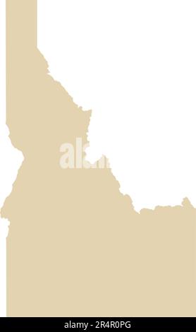 BEIGE CMYK color map of IDAHO, USA Stock Vector