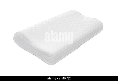 Orthopedic memory foam pillow isolated on white Stock Photo