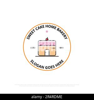 Bakery Homemade logo design vector,sweet cake vector illustration best for your identity brand's symbol,sign,logo or the others Stock Vector