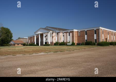 Abandoned Building At Former Religious Seminary School Located in Rural East Texas Stock Photo