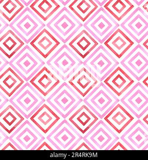Simple geometric shape seamless red background. Square and line vector pattern.Very beautiful seamless pattern design for decorating. Stock Photo