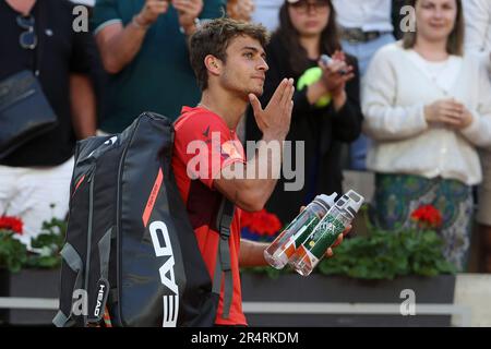 Flavio Cobolli of Italy during day 2 of the 2023 French Open, Roland-Garros 2023, second Grand Slam tennis tournament of the year, on May 29, 2023 at stade Roland-Garros in Paris, France - Photo Jean Catuffe / DPPI Stock Photo