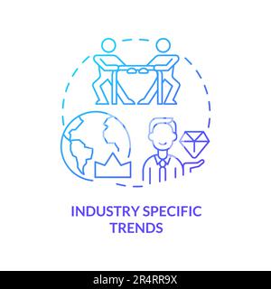 Industry specific trends blue gradient concept icon Stock Vector
