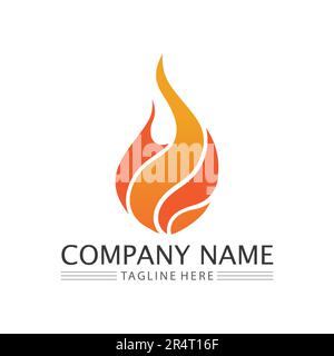 fire flame logo icon vector design template Stock Vector