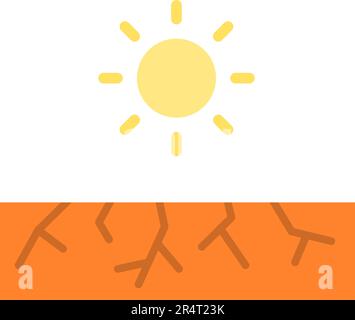 Drought icon vector image. Stock Vector