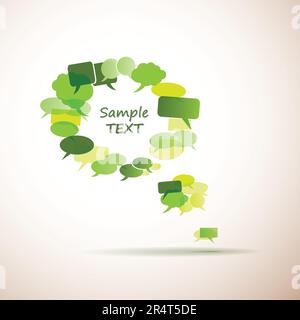 Speech bubble made from colorful small bubbles Stock Vector