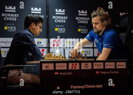 11th Norway Chess 2023 Blitz: Gukesh beats Carlsen for the first