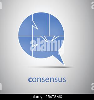 Consensus - Speech Bubble Concept Stock Vector