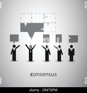 Consensus - Speech Bubble Concept Stock Vector