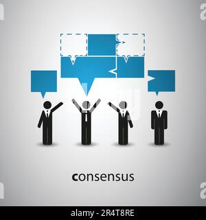 Consensus - Speech Bubble Concept Stock Vector