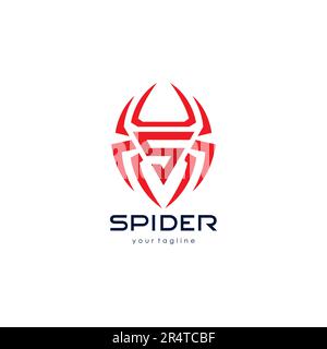 Spider Letter S Logo. Spider vector Illustration Stock Vector