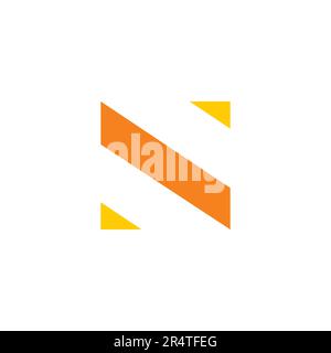 N Logo Simple Design. Letter N Initial Logo Stock Vector