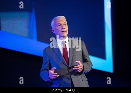 Paris, France. 30th May, 2023. Patrick Martin during his audition for the MEDEF presidency in Paris, France on May 30, 2023. Photo by Eliot Blondet/ABACAPRESS.COM Credit: Abaca Press/Alamy Live News Stock Photo