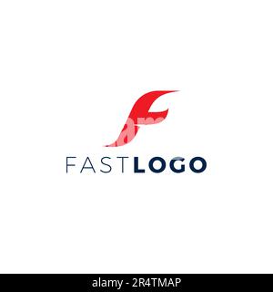 Fast Logo simple and modern design. Letter F Logo Stock Vector