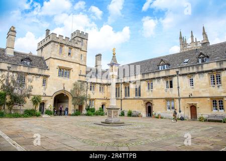 The Front Quad at Corpus Christi College, Oxford University UK. Stock Photo