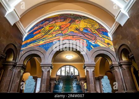 Matenadaran Mesrop Mashtots Institute of Ancient Manuscripts, is a museum, repository of manuscripts, and a research institute in Yerevan, Armenia Stock Photo