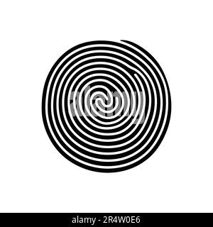 Fingerprint, secure security logo. Icon on white background. Vector illustration Stock Vector
