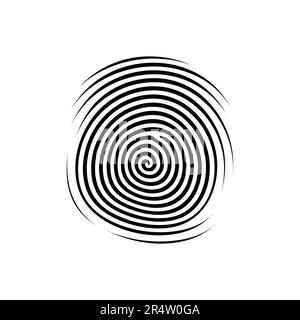 Fingerprint, secure security logo. Icon on white background. Vector illustration Stock Vector