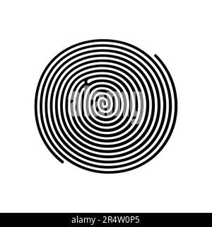 Fingerprint, secure security logo. Icon on white background. Vector illustration Stock Vector