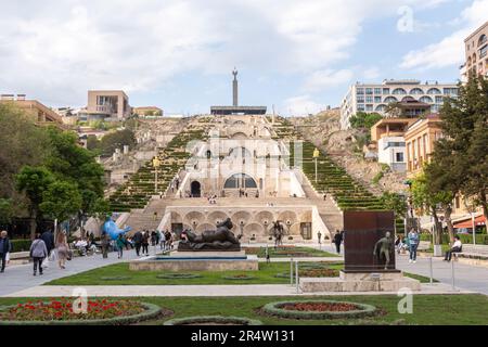 Yerevan landmarks. Cascade Complex, Open air museum in Yerevan, Armenia Stock Photo