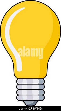Yellow lightbulb ,illustration,vector on white background Stock Vector ...