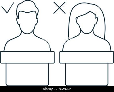 Candidates icon. Monochrome simple sign from election collection. Candidates icon for logo, templates, web design and infographics. Stock Vector