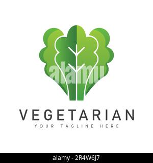 Fresh Vegetables Logo Design Vegetarian Logotype Stock Vector