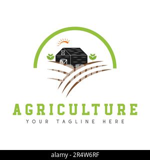 Farm Logo Design Agriculture Logotype Stock Vector