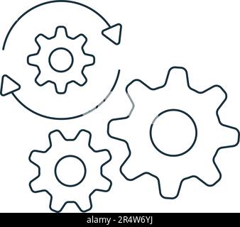 Automatic icon. Monochrome simple sign from engineering collection. Automatic icon for logo, templates, web design and infographics. Stock Vector