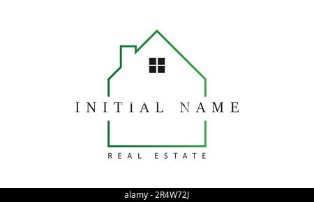 Real Estate House Logo Design 3d Home Logotype Stock Vector
