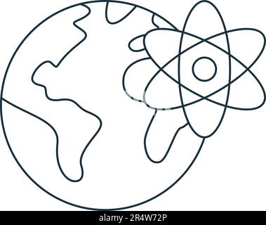 Geophysical icon. Monochrome simple sign from engineering collection. Geophysical icon for logo, templates, web design and infographics. Stock Vector