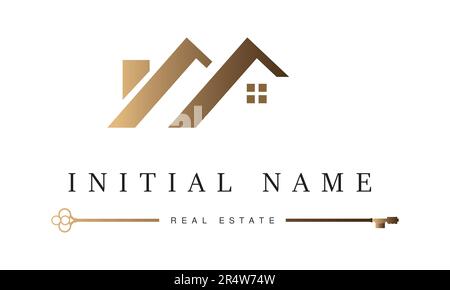 Luxury Real Estate Logo Design Stock Vector