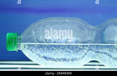 bottle of water, water shortage, lack of clean water concept, close up shot with large copy space Stock Photo