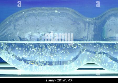 bottle of water, water shortage, lack of clean water concept, close up shot with large copy space Stock Photo