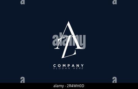 AZ Alphabet letters Initials Monogram logo ZA, A and Z Stock Vector
