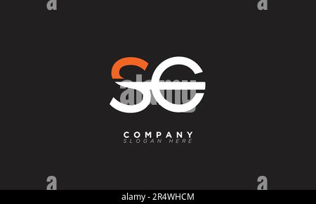SE Alphabet letters Initials Monogram logo ES, S and E Stock Vector