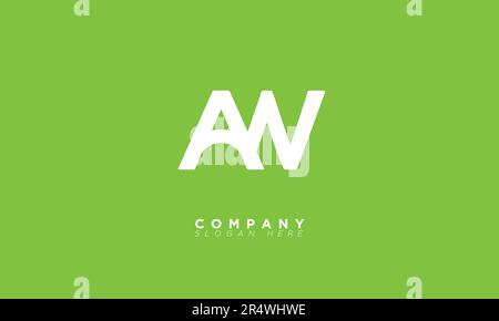 AW Alphabet letters Initials Monogram logo WA, A and W Stock Vector