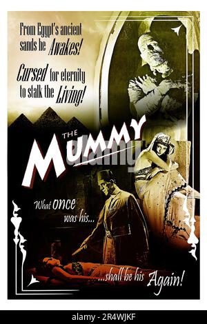 The Mummy is a 1932 horror film directed by Karl Freund and starring Boris Karloff as a revived ancient Egyptian priest. The movie also features Zita Johann, David Manners and Edward Van Sloan. Stock Photo