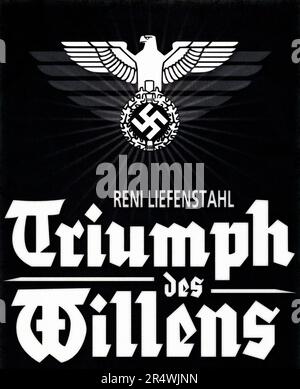 Triumph of the Will (Triumph des Willens) is a 1935 film made by Leni Riefenstahl. It chronicles the 1934 Nazi Party Congress in Nuremberg, which was attended by more than 700,000 Nazi supporters. The film contains excerpts from speeches given by Nazi leaders at the Congress, including portions of speeches by Adolf Hitler, Rudolf Hess, and Julius Streicher, interspersed with footage of massed Sturmabteilung and Schutzstaffel troops, and public reaction. Stock Photo