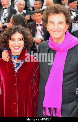 Jack Lang and his wife Monique Buczynski 'Monster' ('Kaibutsu') Cannes Film Festival Screening 76th Cannes Film Festival May 17, 2023 Stock Photo