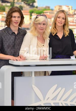 Samuel Kircher, Catherine Breillat, Lea Drucker 76th Cannes Film