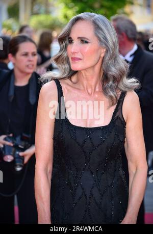 Andie MacDowell (dress by Elie Saab) 'The Old Oak' Cannes Film Festival