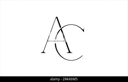 CA Letter Logo Design with Serif Font. CA Icon Logo with united ...