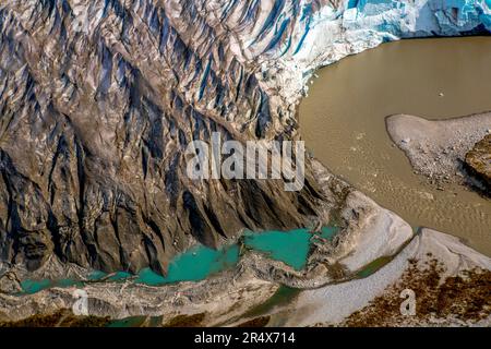 An aerial view of the glaciers of Taku Inlet in Alaska Stock Photo - Alamy